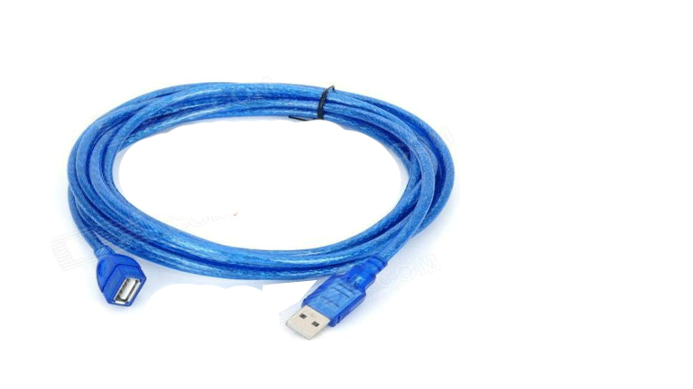 Cáp USB nối dài 3m mầu xanh